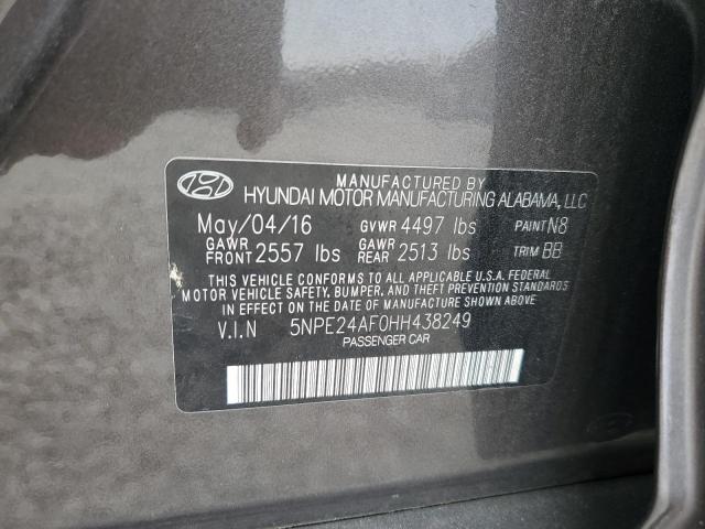 Photo 11 VIN: 5NPE24AF0HH438249 - HYUNDAI SONATA SE 