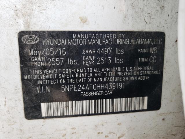 Photo 9 VIN: 5NPE24AF0HH439191 - HYUNDAI SONATA 