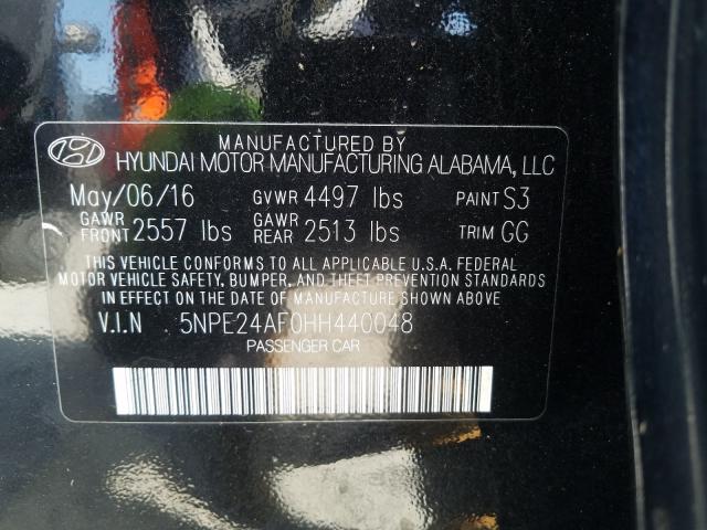 Photo 9 VIN: 5NPE24AF0HH440048 - HYUNDAI SONATA 