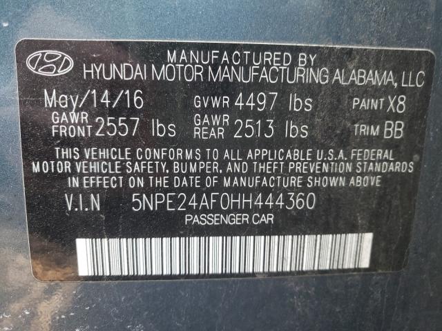 Photo 9 VIN: 5NPE24AF0HH444360 - HYUNDAI SONATA SE 