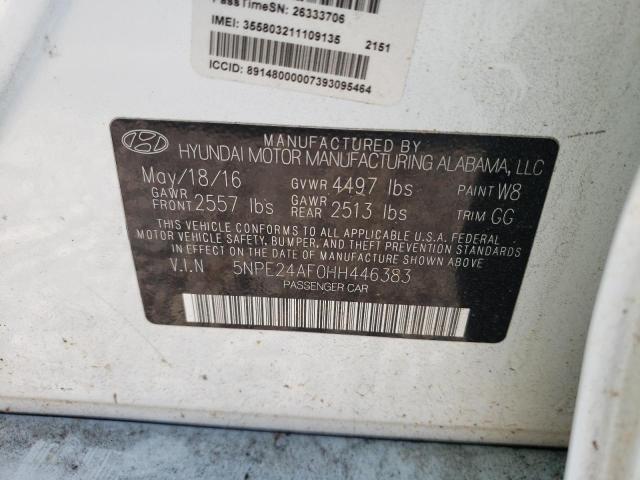 Photo 11 VIN: 5NPE24AF0HH446383 - HYUNDAI SONATA 