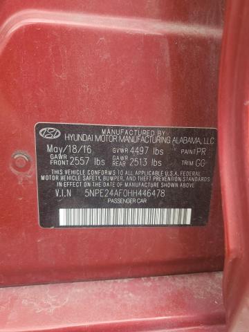 Photo 11 VIN: 5NPE24AF0HH446478 - HYUNDAI SONATA SE 