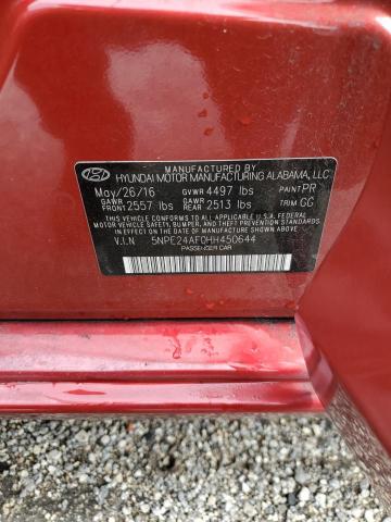 Photo 11 VIN: 5NPE24AF0HH450644 - HYUNDAI SONATA SE 