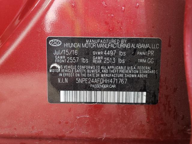 Photo 11 VIN: 5NPE24AF0HH471767 - HYUNDAI SONATA SE 