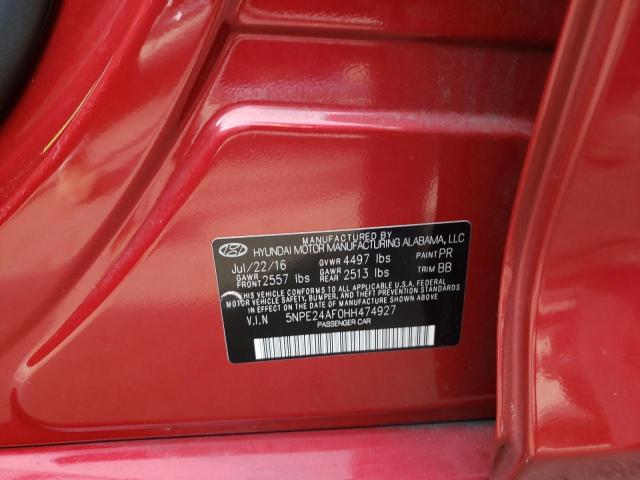 Photo 11 VIN: 5NPE24AF0HH474927 - HYUNDAI SONATA 