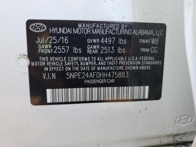 Photo 11 VIN: 5NPE24AF0HH475883 - HYUNDAI SONATA SE 