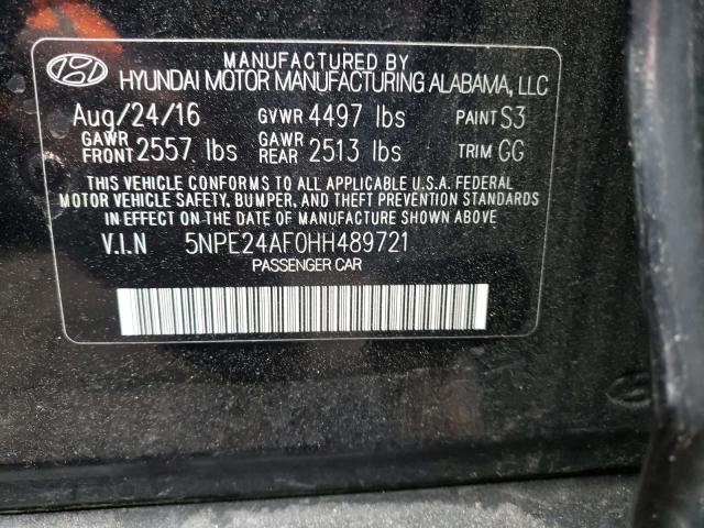 Photo 9 VIN: 5NPE24AF0HH489721 - HYUNDAI SONATA SE 