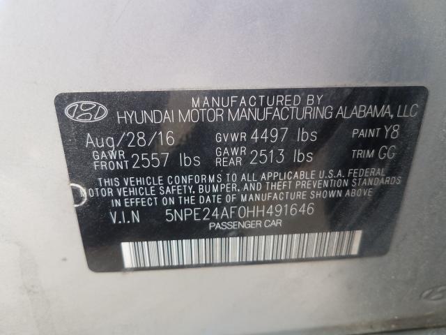 Photo 9 VIN: 5NPE24AF0HH491646 - HYUNDAI SONATA SE 