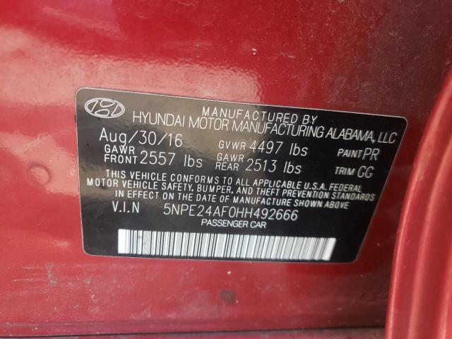 Photo 11 VIN: 5NPE24AF0HH492666 - HYUNDAI SONATA SE 