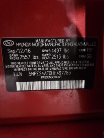 Photo 11 VIN: 5NPE24AF0HH497785 - HYUNDAI SONATA 