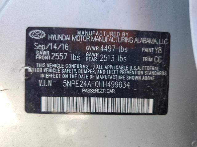 Photo 9 VIN: 5NPE24AF0HH499634 - HYUNDAI SONATA SE 