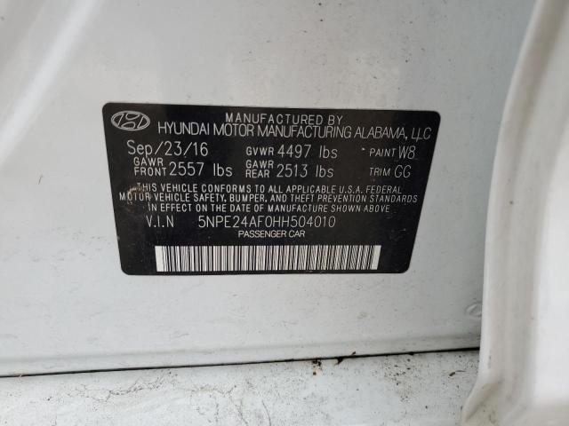 Photo 12 VIN: 5NPE24AF0HH504010 - HYUNDAI SONATA SE 