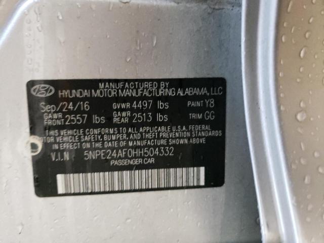 Photo 12 VIN: 5NPE24AF0HH504332 - HYUNDAI SONATA 