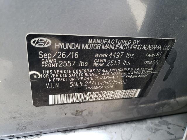 Photo 11 VIN: 5NPE24AF0HH505402 - HYUNDAI SONATA SE 