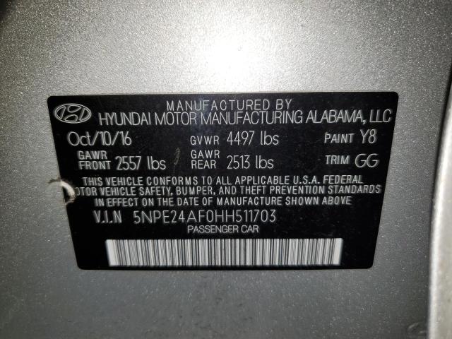 Photo 11 VIN: 5NPE24AF0HH511703 - HYUNDAI SONATA 