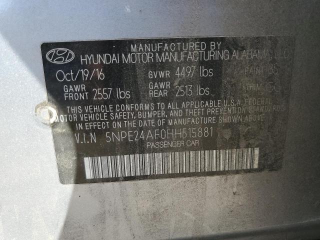 Photo 11 VIN: 5NPE24AF0HH515881 - HYUNDAI SONATA SE 