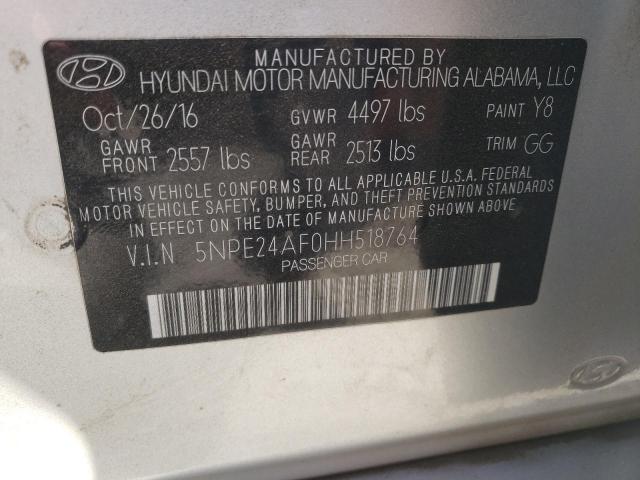 Photo 9 VIN: 5NPE24AF0HH518764 - HYUNDAI SONATA SE 