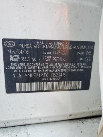 Photo 11 VIN: 5NPE24AF0HH523415 - HYUNDAI SONATA SE 