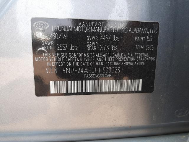 Photo 9 VIN: 5NPE24AF0HH533023 - HYUNDAI SONATA SE 