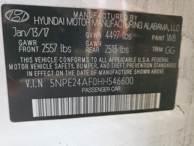 Photo 11 VIN: 5NPE24AF0HH546600 - HYUNDAI SONATA SE 