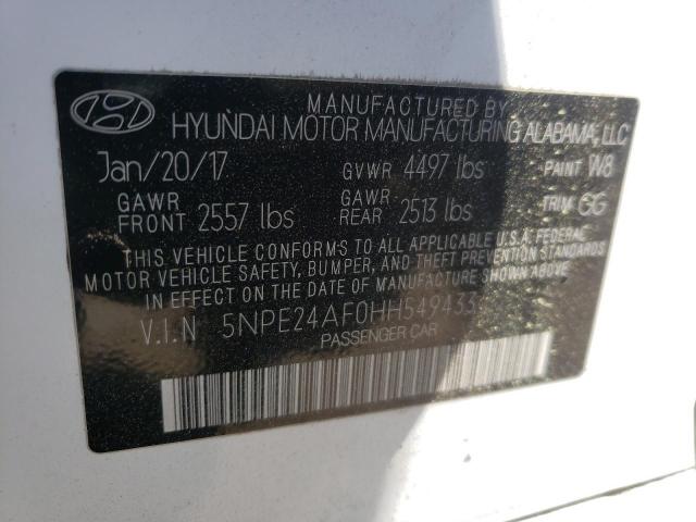 Photo 9 VIN: 5NPE24AF0HH549433 - HYUNDAI SONATA SE 