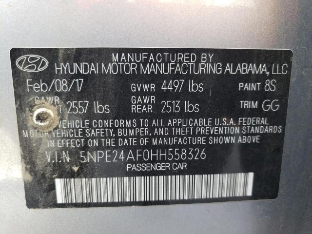 Photo 9 VIN: 5NPE24AF0HH558326 - HYUNDAI SONATA SE 