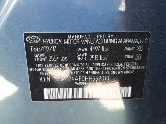 Photo 9 VIN: 5NPE24AF0HH559010 - HYUNDAI SONATA SE 