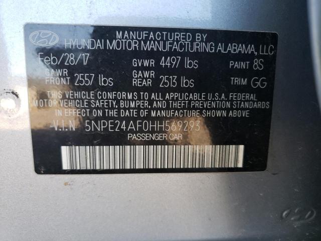 Photo 9 VIN: 5NPE24AF0HH569293 - HYUNDAI SONATA SE 