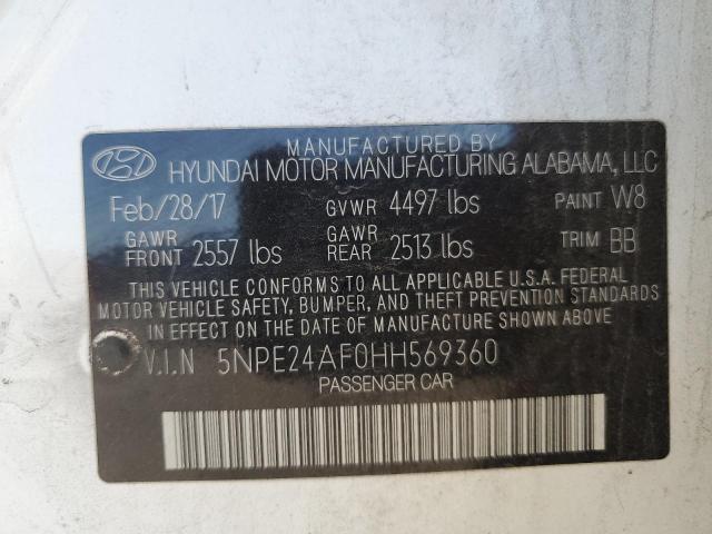 Photo 11 VIN: 5NPE24AF0HH569360 - HYUNDAI SONATA SE 