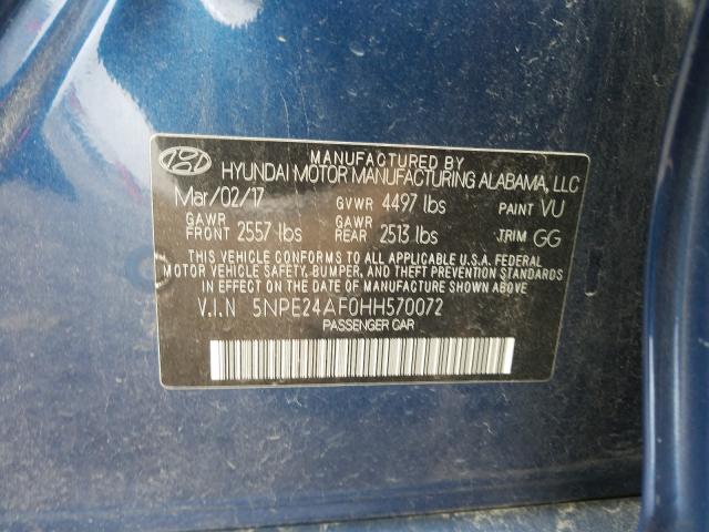 Photo 9 VIN: 5NPE24AF0HH570072 - HYUNDAI SONATA 