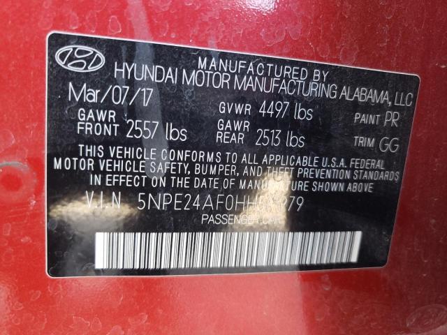 Photo 11 VIN: 5NPE24AF0HH571979 - HYUNDAI SONATA 