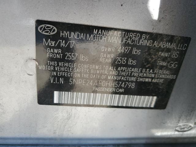 Photo 11 VIN: 5NPE24AF0HH574798 - HYUNDAI SONATA SE 