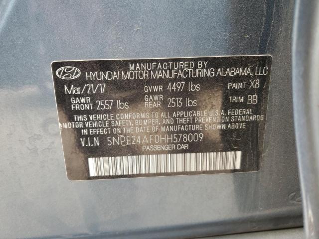 Photo 11 VIN: 5NPE24AF0HH578009 - HYUNDAI SONATA SE 