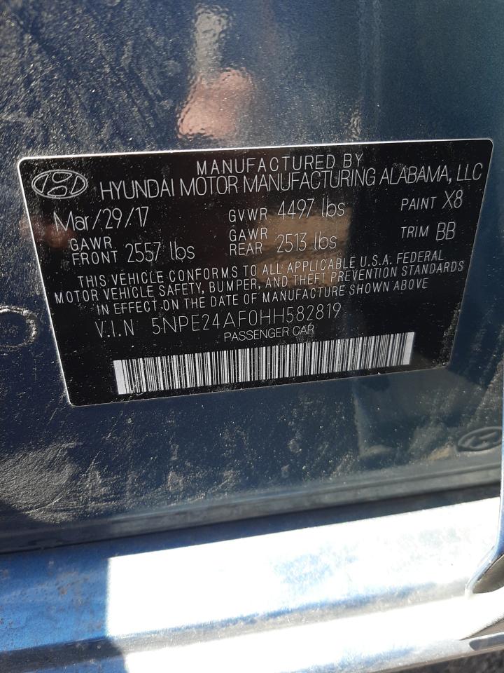 Photo 11 VIN: 5NPE24AF0HH582819 - HYUNDAI SONATA 