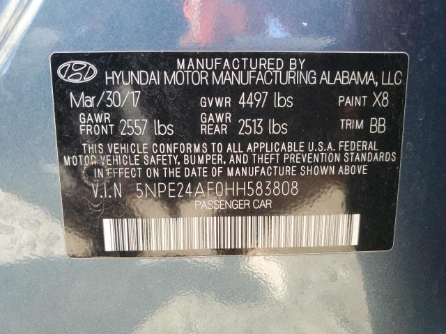 Photo 11 VIN: 5NPE24AF0HH583808 - HYUNDAI SONATA SE 