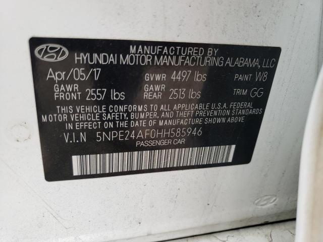 Photo 11 VIN: 5NPE24AF0HH585946 - HYUNDAI SONATA 