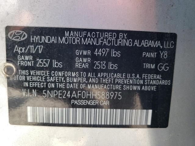 Photo 11 VIN: 5NPE24AF0HH588975 - HYUNDAI SONATA 