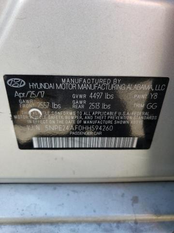 Photo 11 VIN: 5NPE24AF0HH594260 - HYUNDAI SONATA SE 