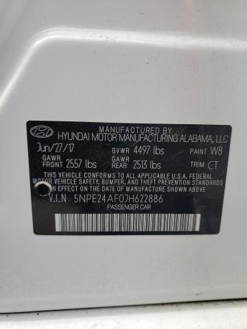 Photo 11 VIN: 5NPE24AF0JH622886 - HYUNDAI SONATA 