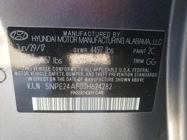 Photo 9 VIN: 5NPE24AF0JH624282 - HYUNDAI SONATA SE 