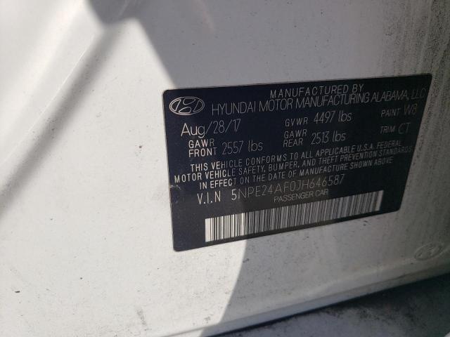 Photo 11 VIN: 5NPE24AF0JH646587 - HYUNDAI SONATA 