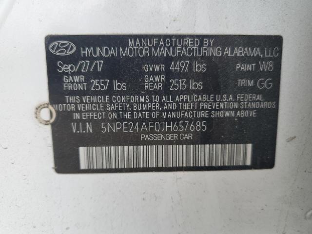 Photo 11 VIN: 5NPE24AF0JH657685 - HYUNDAI SONATA 