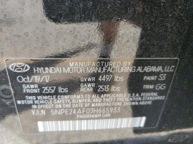 Photo 12 VIN: 5NPE24AF0JH665933 - HYUNDAI SONATA 