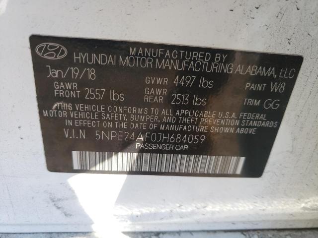 Photo 9 VIN: 5NPE24AF0JH684059 - HYUNDAI SONATA SE 