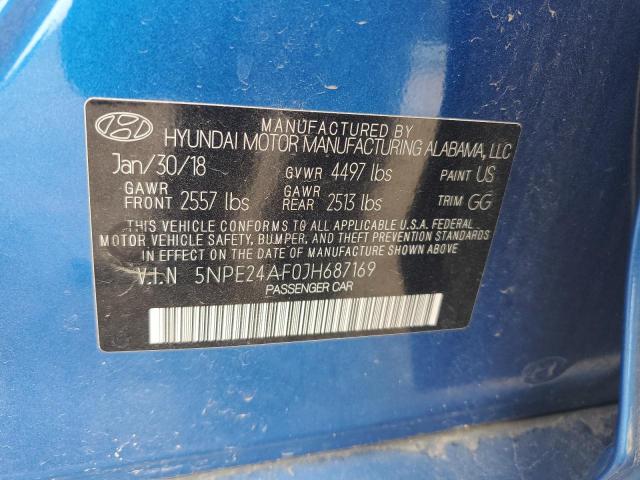 Photo 11 VIN: 5NPE24AF0JH687169 - HYUNDAI SONATA 