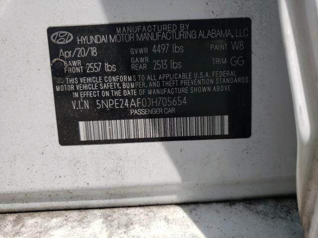 Photo 9 VIN: 5NPE24AF0JH705654 - HYUNDAI SONATA SE 