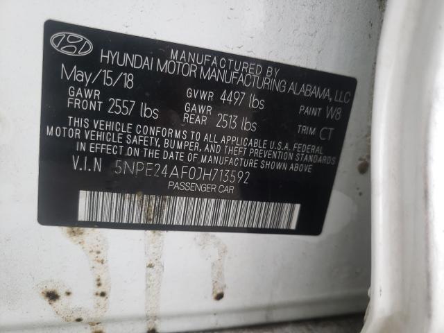 Photo 9 VIN: 5NPE24AF0JH713592 - HYUNDAI SONATA SE 