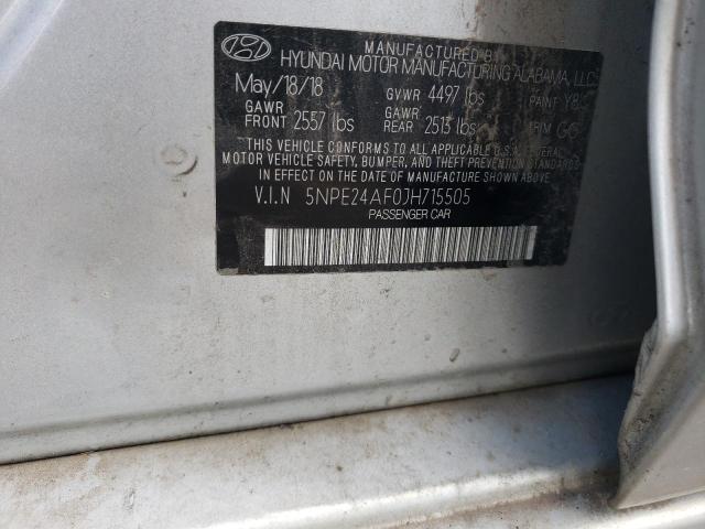 Photo 9 VIN: 5NPE24AF0JH715505 - HYUNDAI SONATA SE 