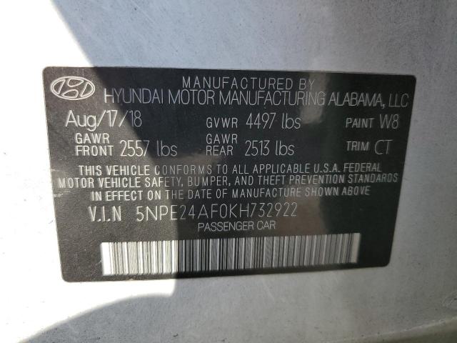 Photo 12 VIN: 5NPE24AF0KH732922 - HYUNDAI SONATA SE 