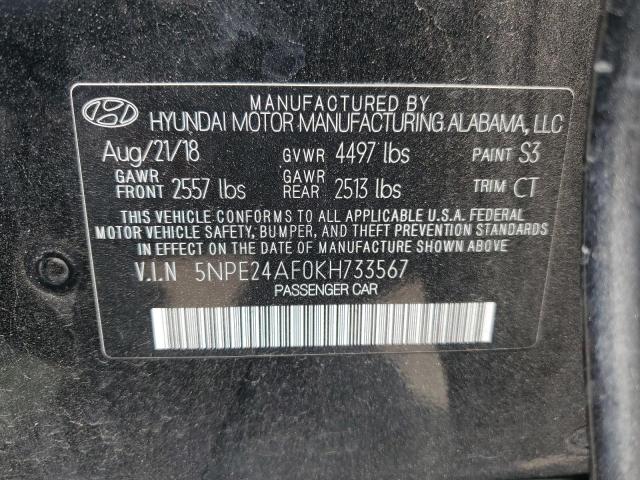 Photo 12 VIN: 5NPE24AF0KH733567 - HYUNDAI SONATA SE 